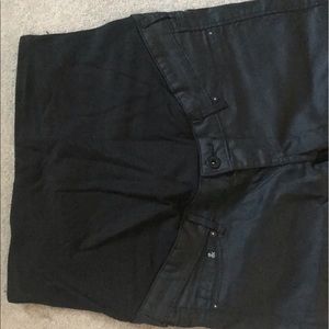 Maternity pants black - faux leather